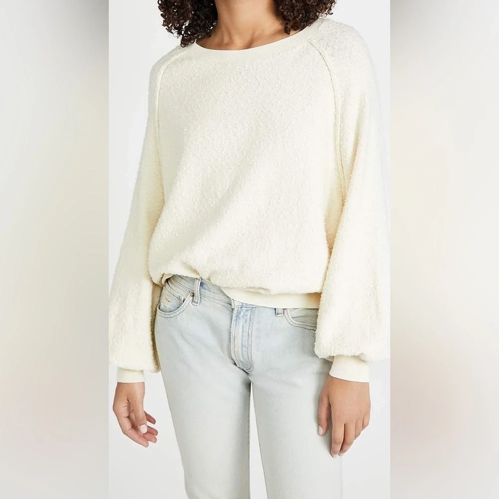 FREE PEOPLE Found My Friend Pullover Sweater Cream